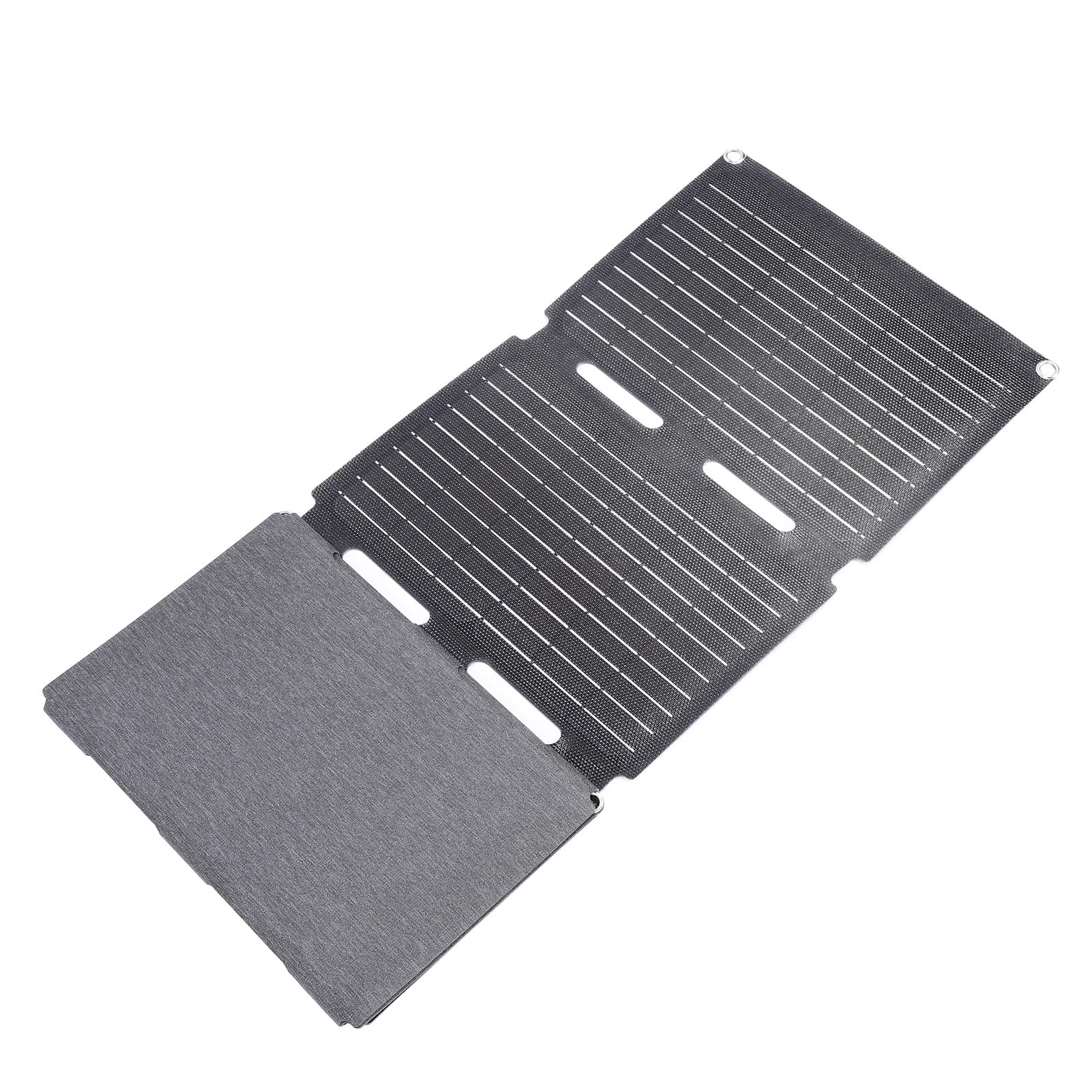Denash Kit de Cargador Solar Plegable Portátil, Carga Rápida USB Dual Impermeable de 120W para Acampar y Viajar