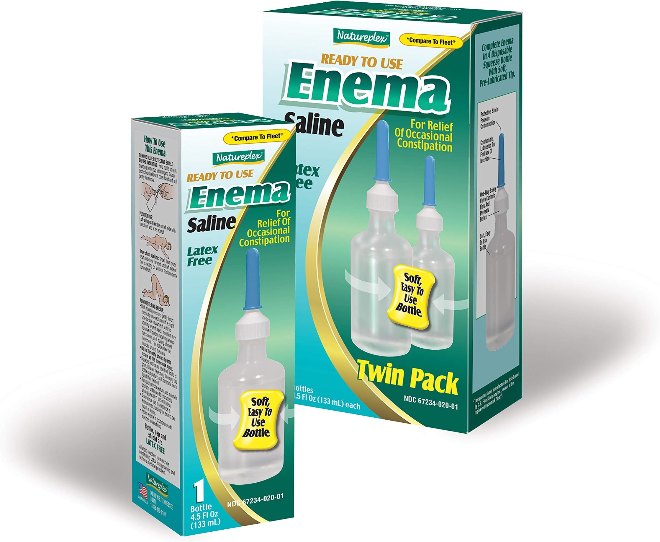 Ready to Use Saline Enema 2 Pack (Twin Pack)