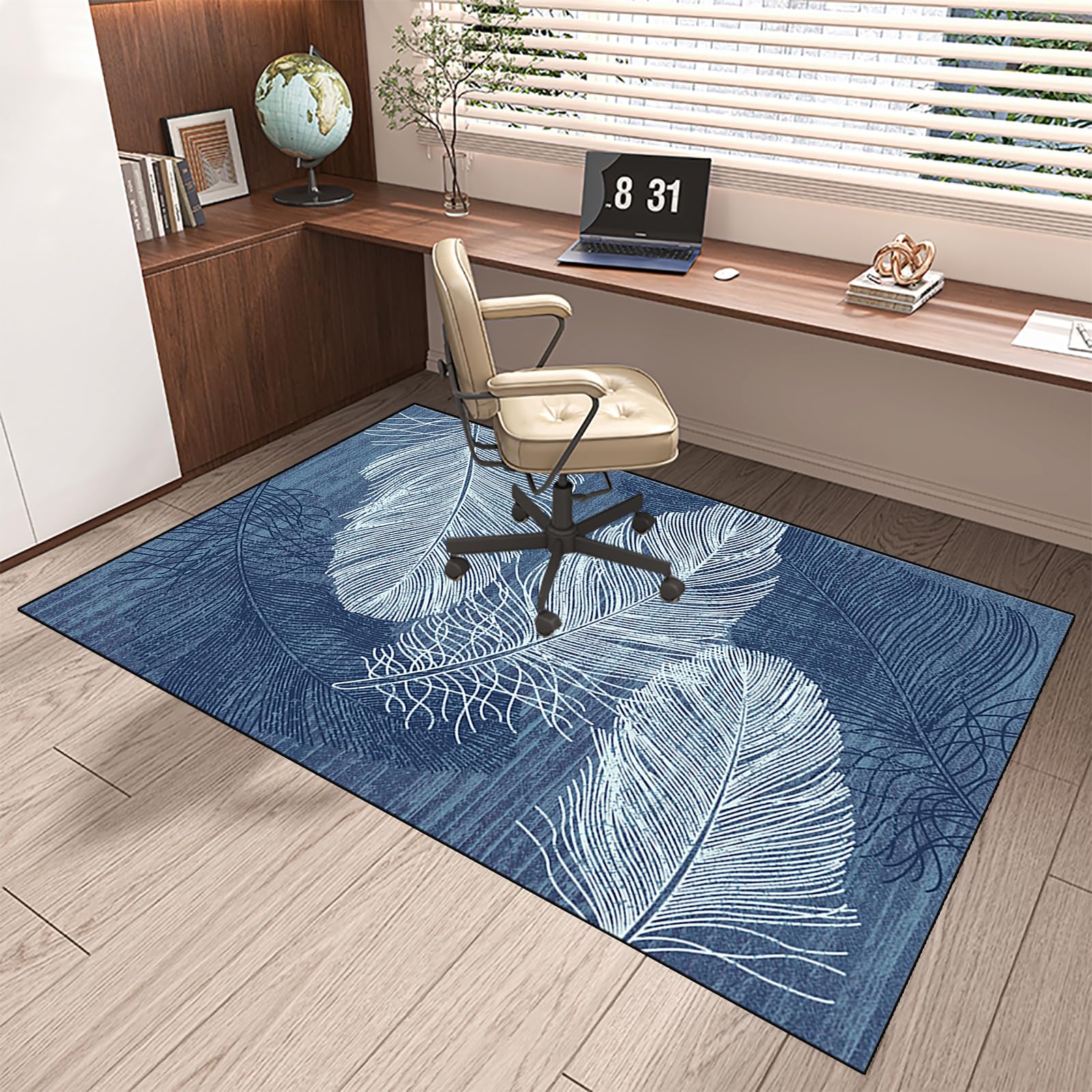 MXOUAJ Office Chair Mat for Carpet Floors Non-slip Gaming Chair Mat for Carpet & Wooden Floors Carpet Protector Chair Mat Easy to Clean Floor Protection Mat for Hard Floors 120 x 150 cm
