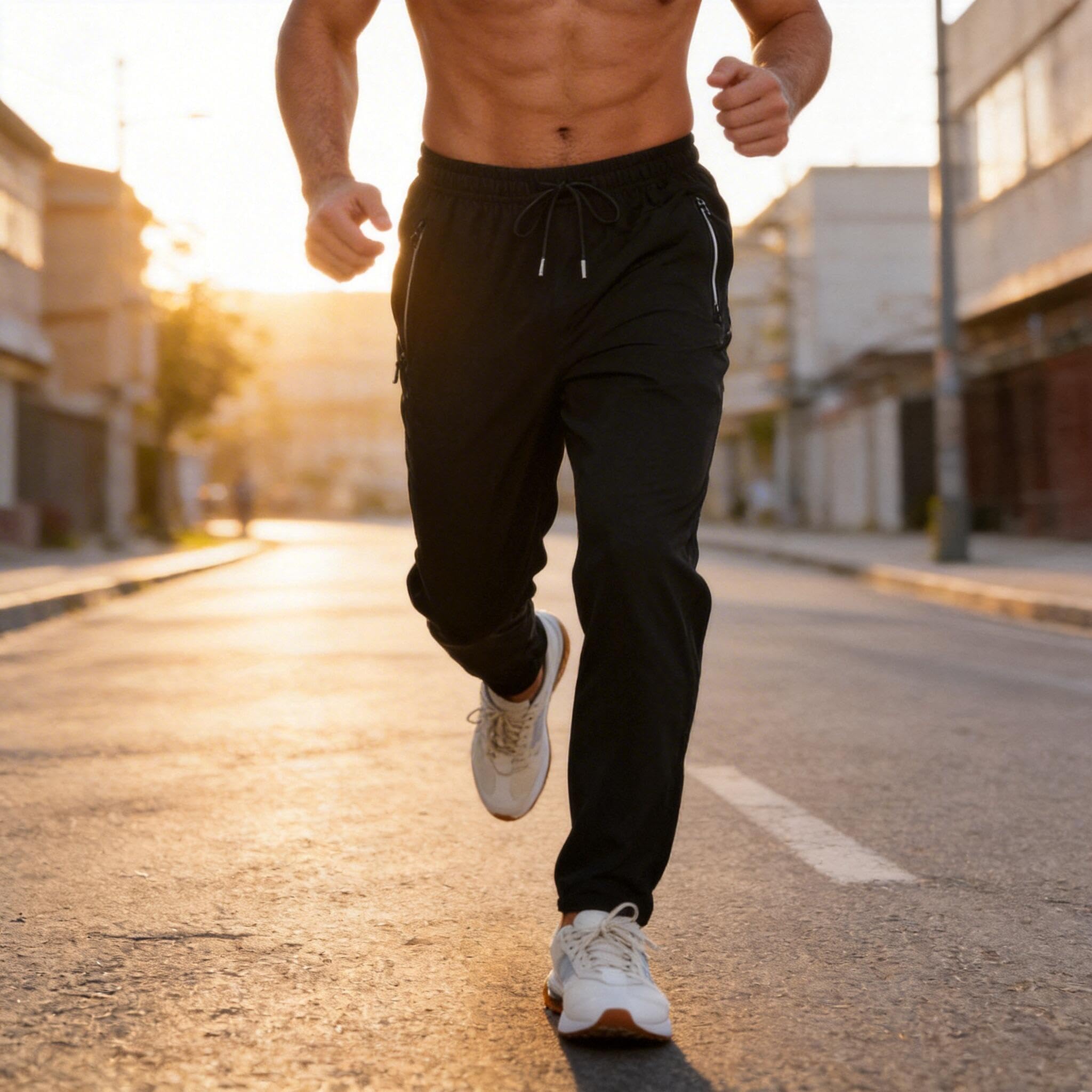 Pantalones deportivos ligeros de secado rápido para hombre, para correr, gimnasio, trotar — view 3