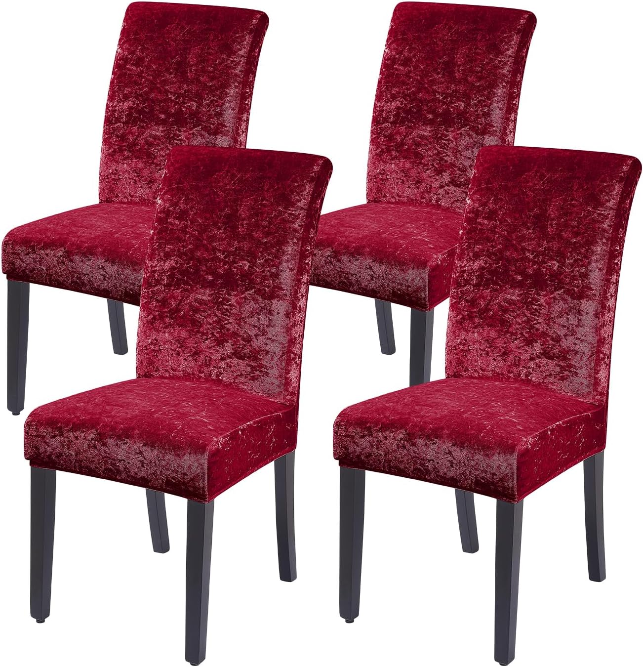 Joccun Velvet Chair Covers for Dining Room Set of 4
