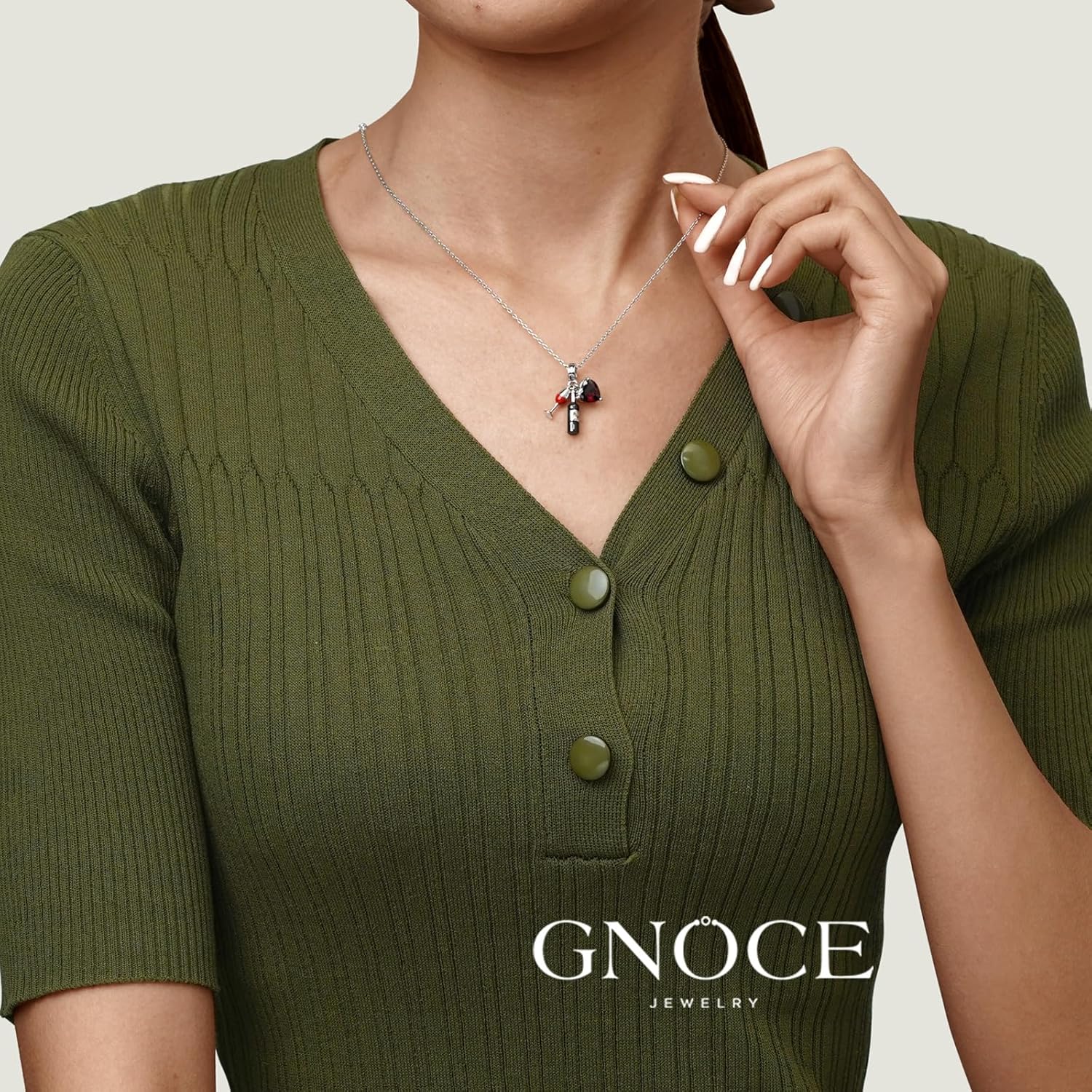 GNOCE Wine Cup Love Triple Pendant Charm 925 Sterling Silver Dangle Charms Jewelry Gift For Women Wife Fit Snake Chain Bracelets/Necklace - Image 6