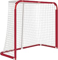 Soozier 6x4 ft Street Hockey Goal Net - Rustproof Steel Frame, Tear-Resistant PE Mesh, Easy Setup Youth Training Equipment Indoor/Outdoor