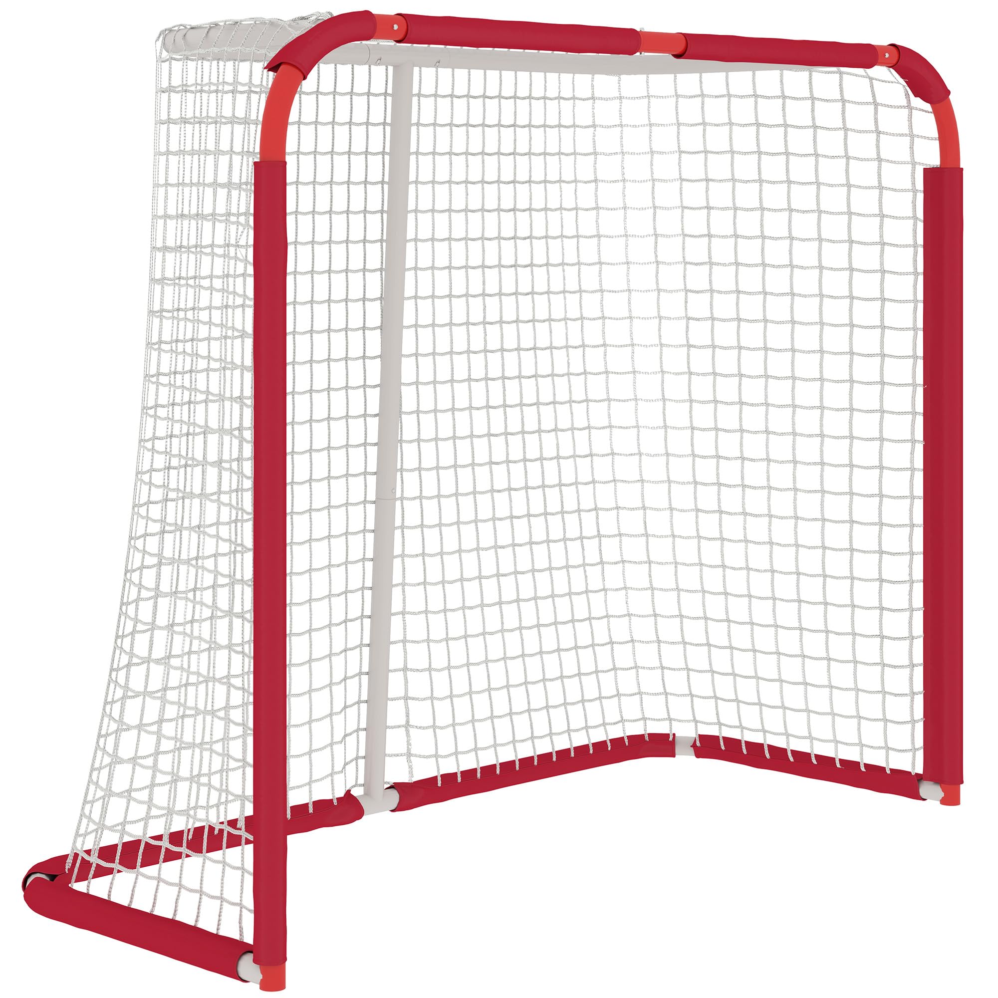 Soozier 6' x 4' Hockey Goal, Easy Set Up Hockey Net with Steel Frame, PE Mesh, Street Hockey Net, Lightweight & Portable, Indoor & Outdoor Training Equipment