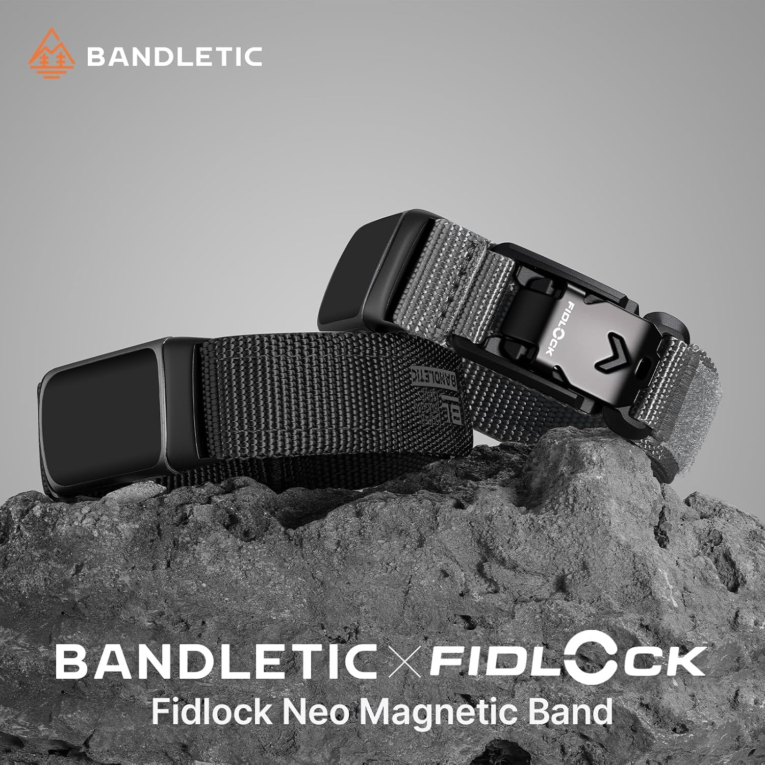 Bandletic Sport Band Compatible with Fitbit Charge 6/5 Bands for Men and Women, Rugged Soft Nylon Wristbands Replacement Straps with Magnetic Fidlock V-Buckle for Fitbit Charge 5/6 Fitness Tracker