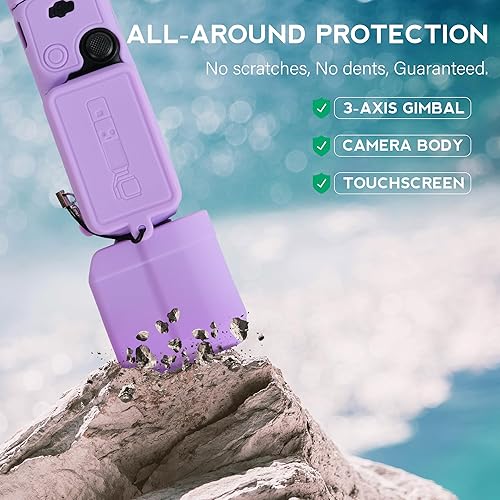 Miniatura 5 de Funda Pocket 3, funda protectora de silicona suave compatible con DJI Osmo Pocket 3 Creator Combo, protector de pantalla Osmo ligero, accesorios de