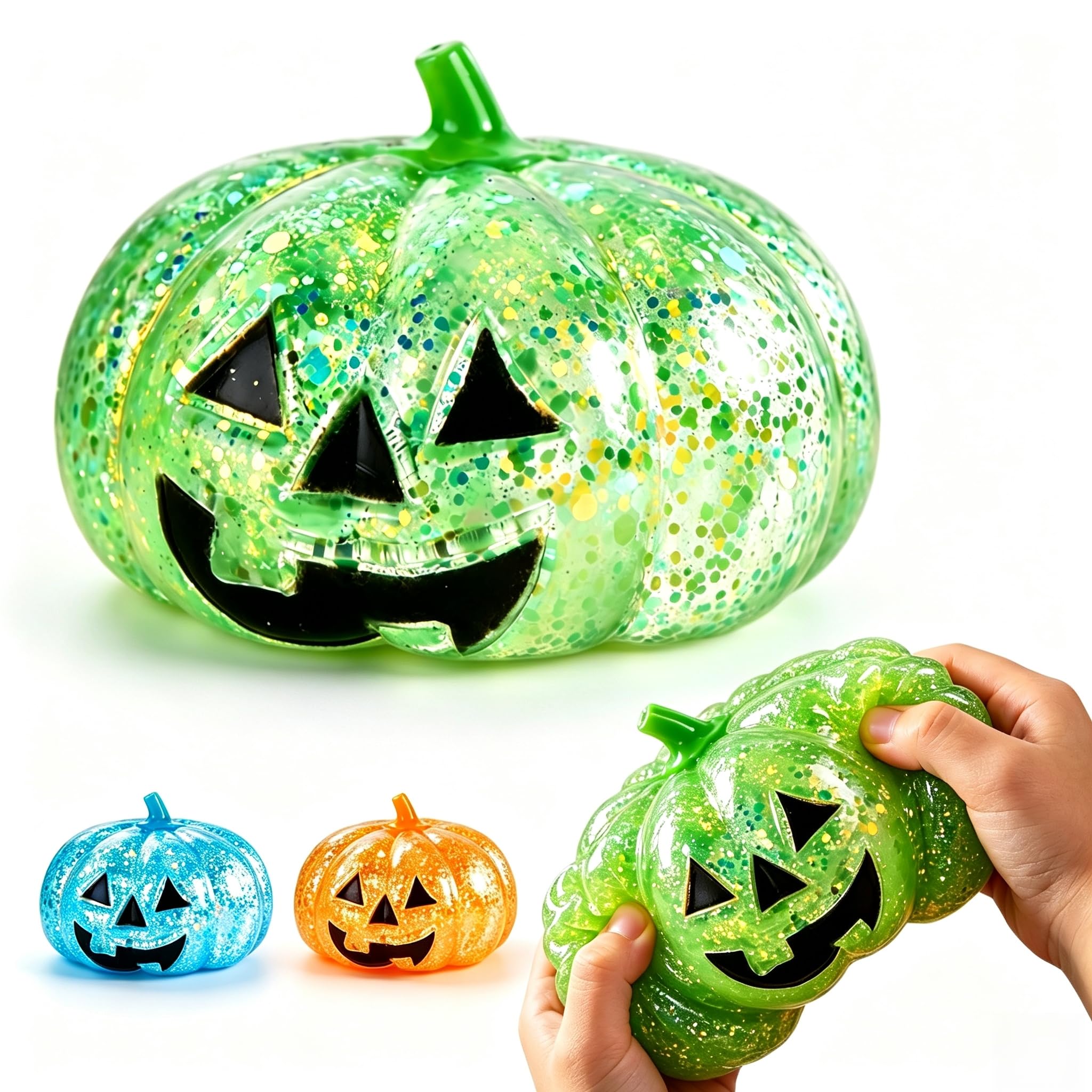 8CM Halloween Pumpkin Squishy, Stretchy Stress Relief Squeeze Fidget Gift — image 1