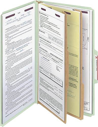 Miniatura 5 de Smead Carpeta de archivos de clasificación de tablero prensado con sujetadores SafeSHIELD, 2 divisores, expansión de 2 pulgadas, tamaño legal,