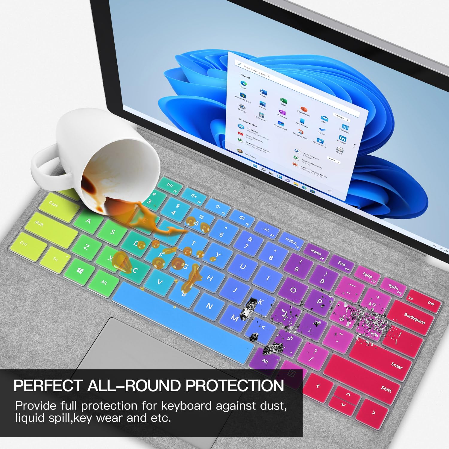 Amazon.com: Colorful Keyboard Cover for 2022 New Microsoft Surface