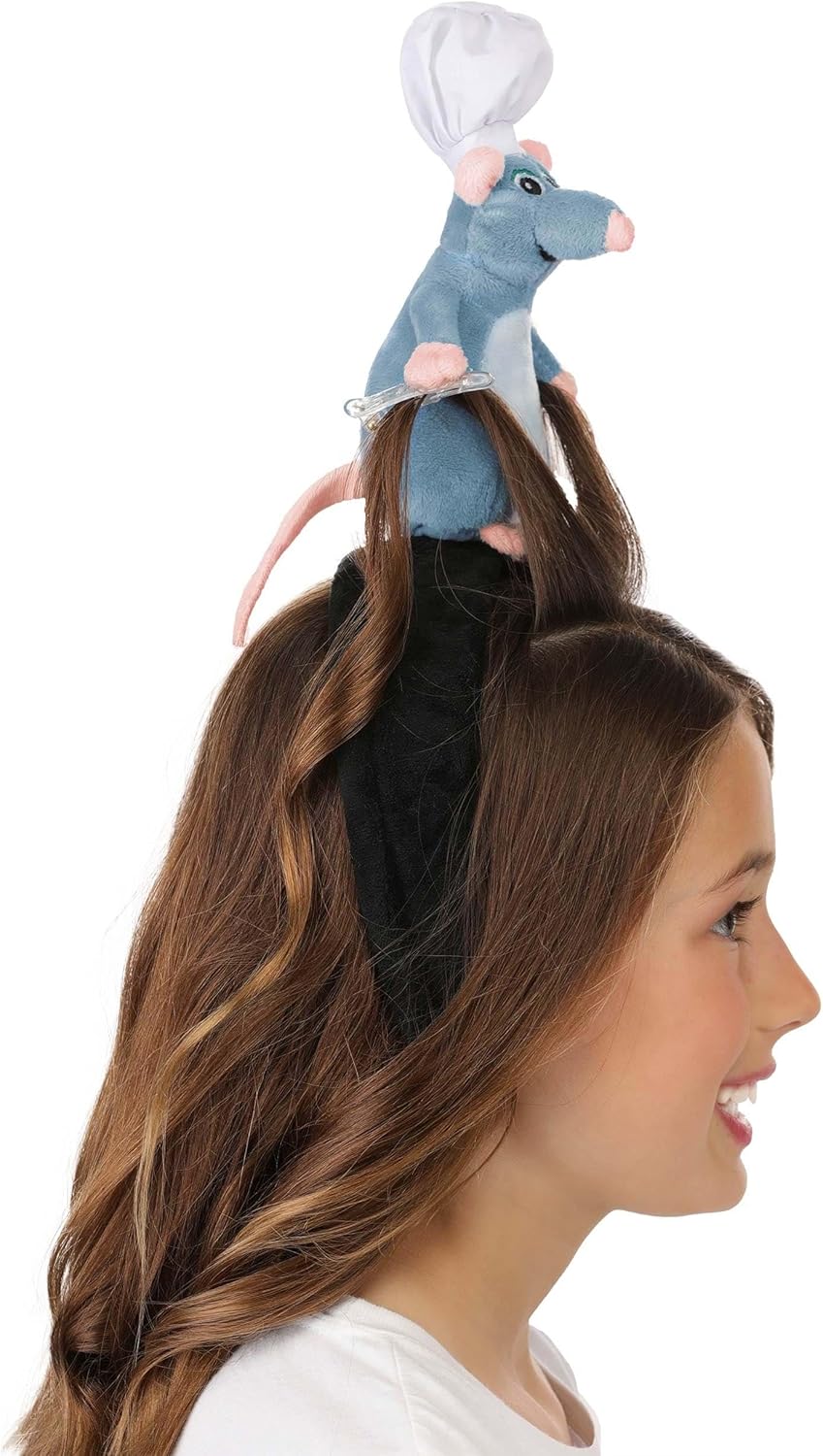 Disney Pixar Ratatouille Remy Costume Headband | Mouse with Chef Hat and Hair Clips for Halloween Dress Up - Image 5