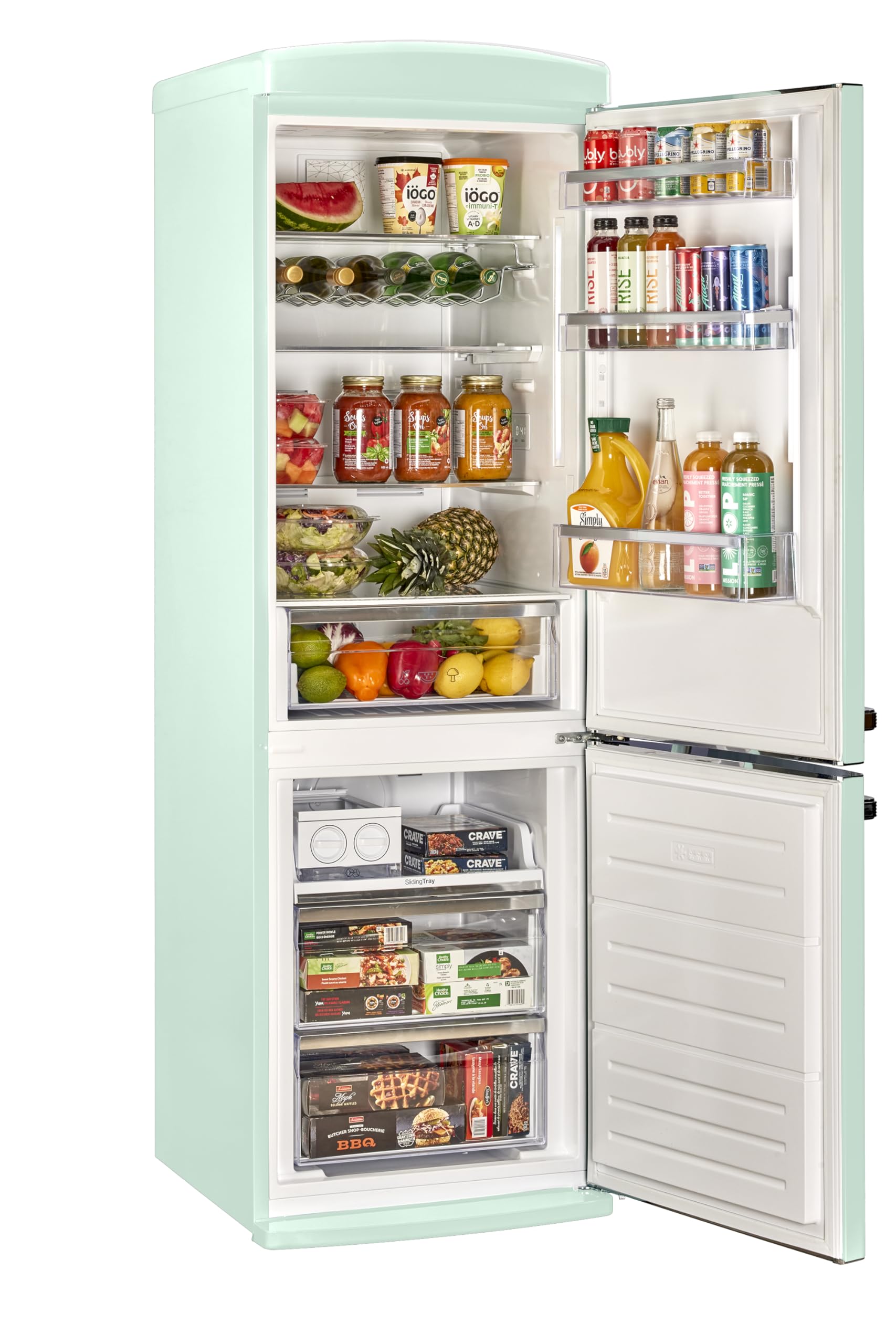 Unique Appliances Classic Retro 12 cu.ft. Bottom Freezer Refrigerator in Summer Mint Green on Fridge.com