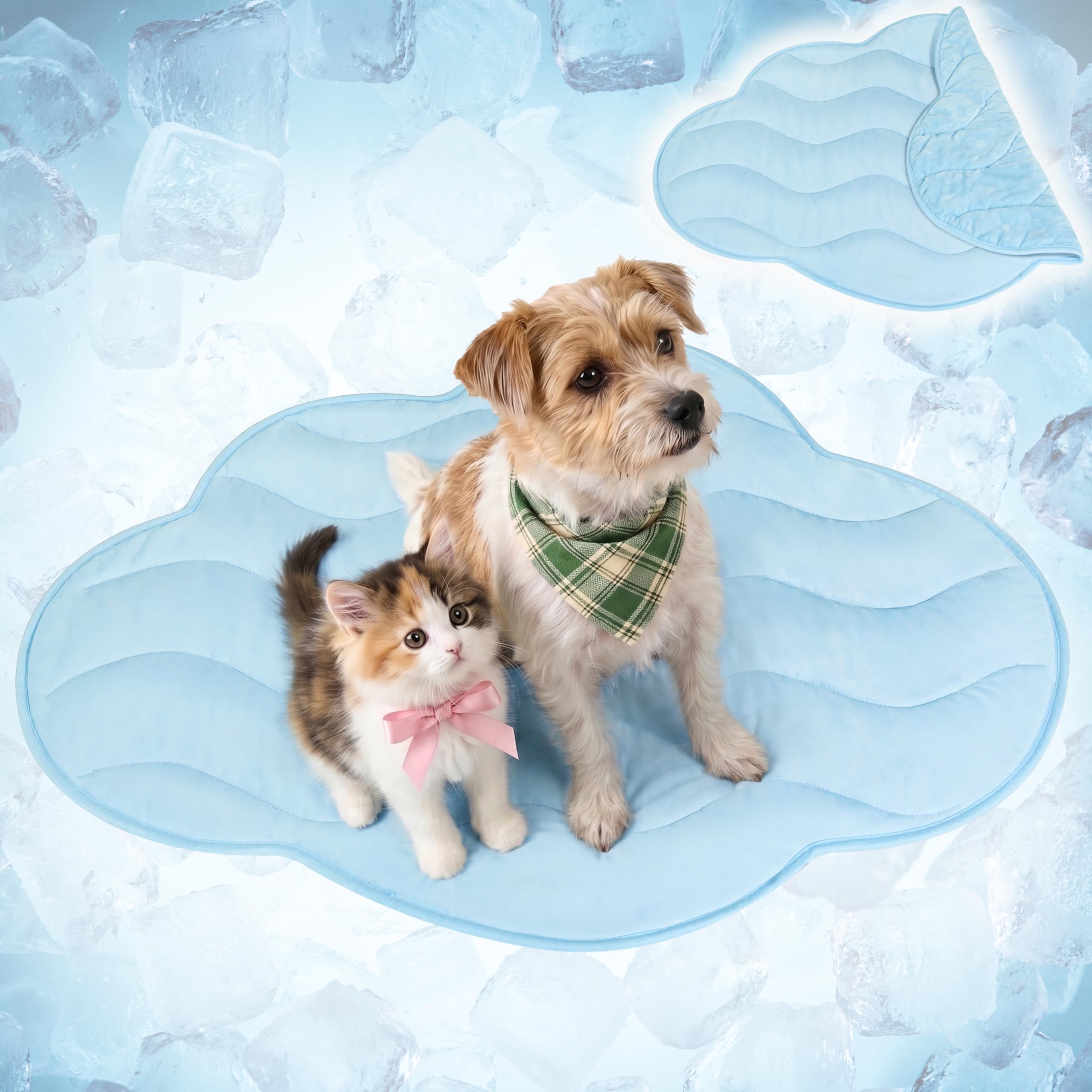 Photo 1 of PetAmi Dog Cooling Mat, Blue, 30x40
