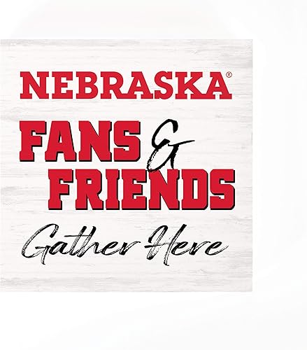 P. Graham Dunn Letrero de madera de la Universidad de Nebraska Cornhuskers Fans and Friends Gather de 5.5 x 5.5 pulgadas