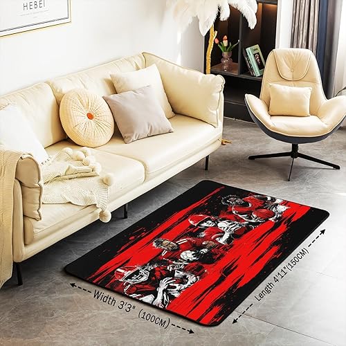 Miniatura 3 de jejeloiu Juego de fundas de edredón de baloncesto de 5 x 7 pulgadas, para sala de estar, sala de estar, juego de fútbol para interiores, tapete