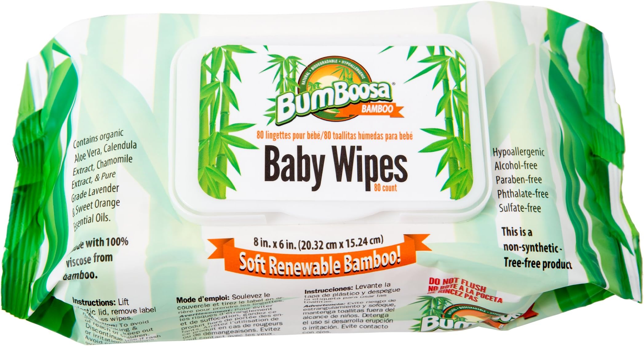 Bamboo Products Baby Wipes - 12 Packs/960 Count - Thicker, Stronger, Absorbent, Easy Dispensing, Hypoallergenic, Natural Scent, Eco-Friendly