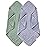 SWEET DOLPHIN Muslin Baby Bath Towels Blanket - 2 Pack 100% Cotton Towel for Babies, Infants, Toddlers - 40x40Inch - Highly Absorbent, Green and Grey