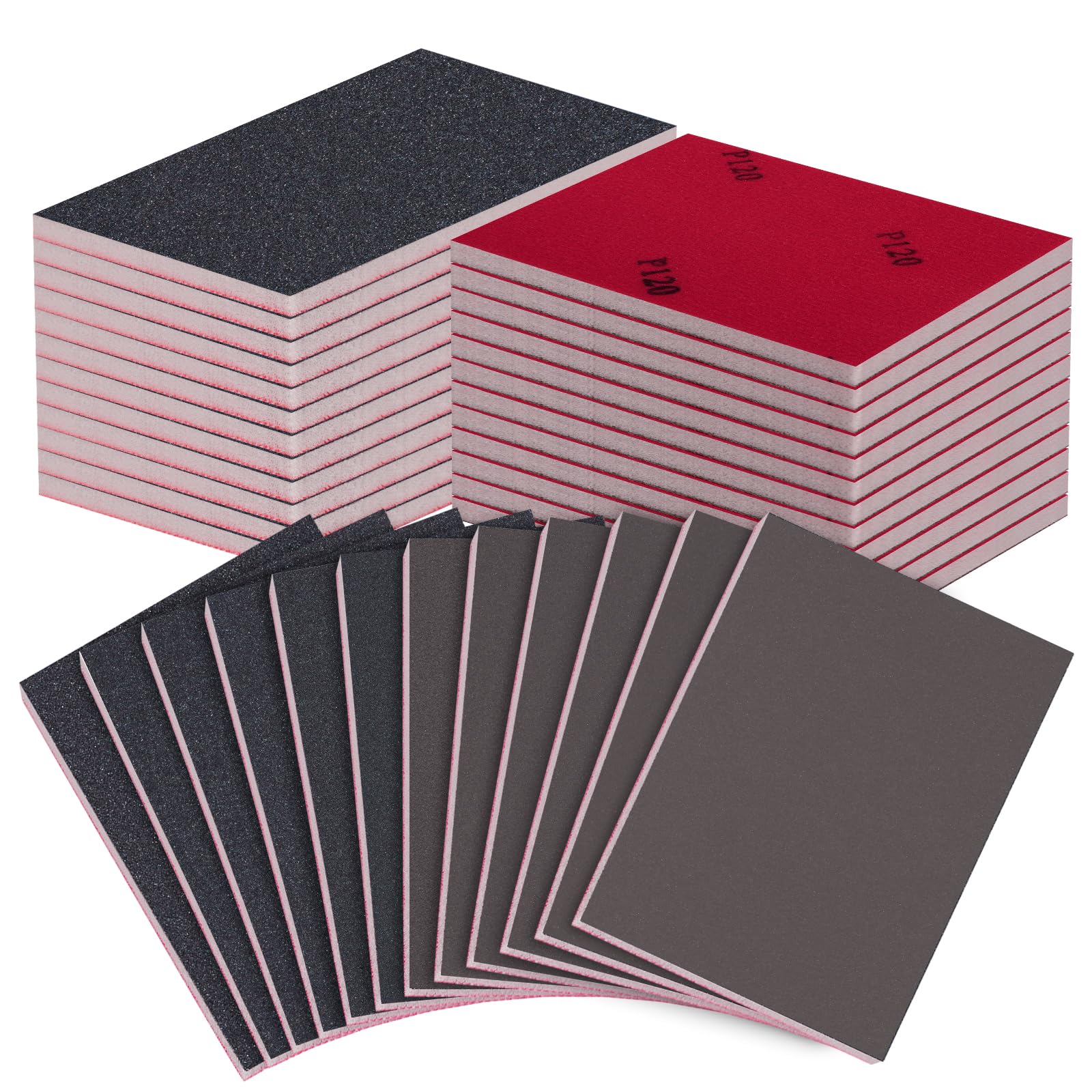 Sanding Sponge Block Pads - 24 Grit Assortment -1