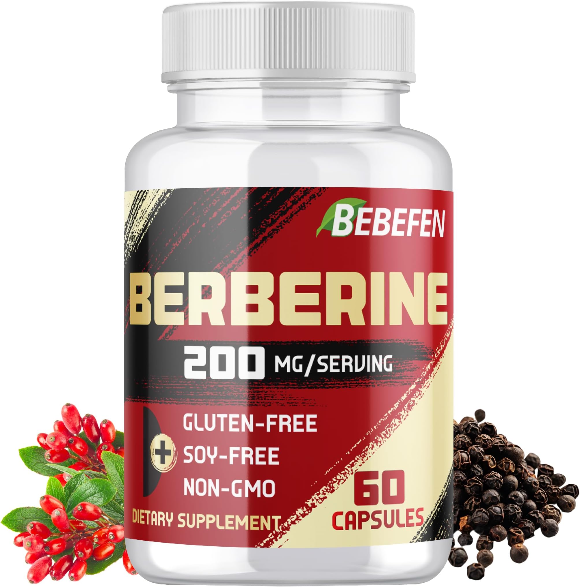 Berberine HCL Supplement 2000mg - Supports Immune System, Cardiovascular Health - Non GMO | Gluten Free