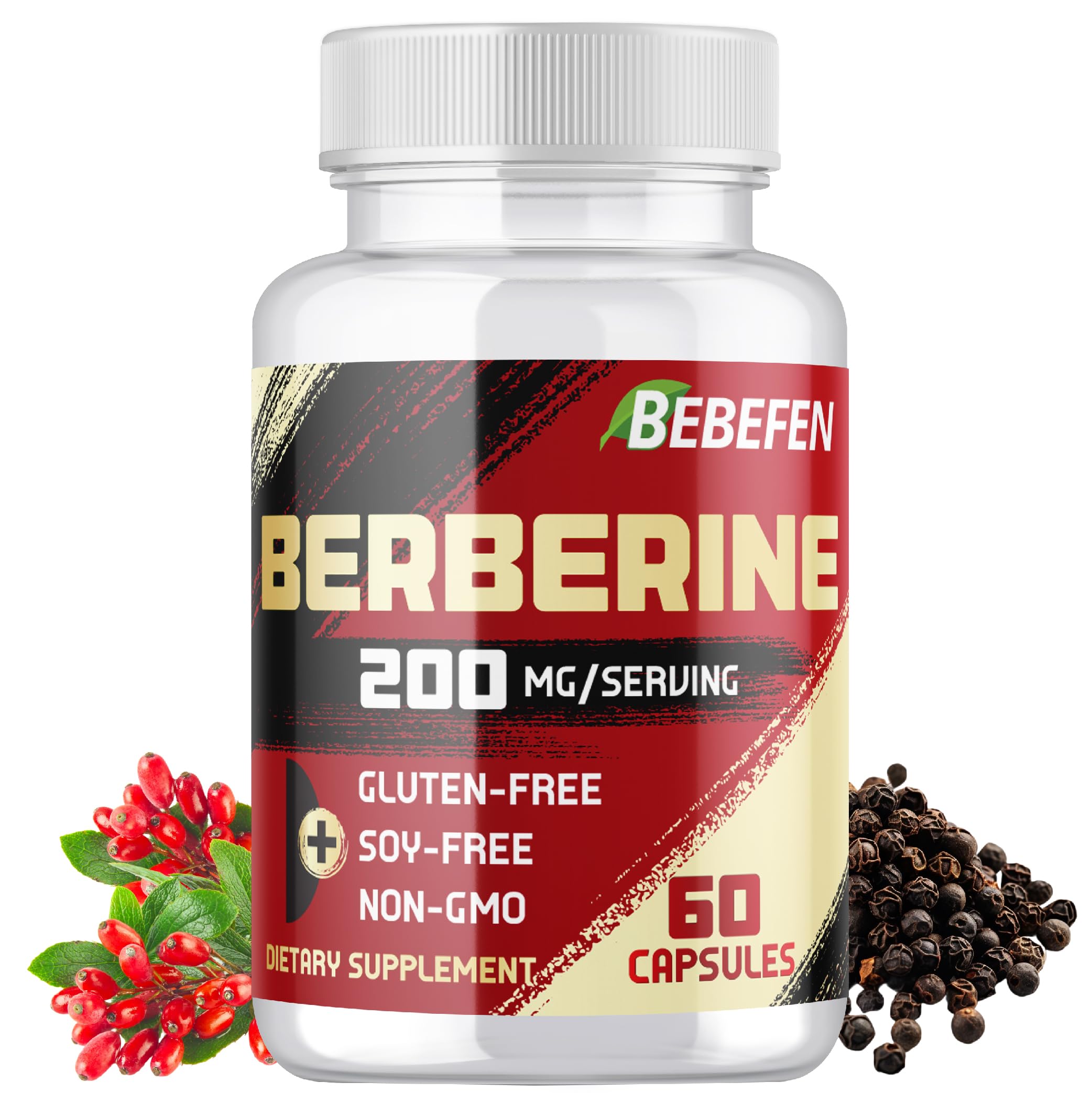 Berberine HCL Supplement 2000mg - Supports Immune System, Cardiovascular Health - Non GMO | Gluten Free