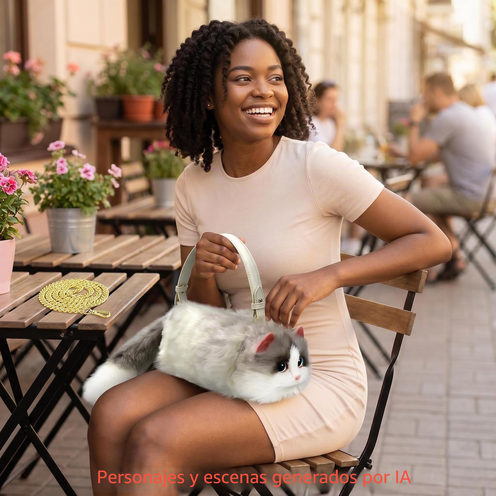 Cat Bag - Bolsa de gato de peluche Mujer