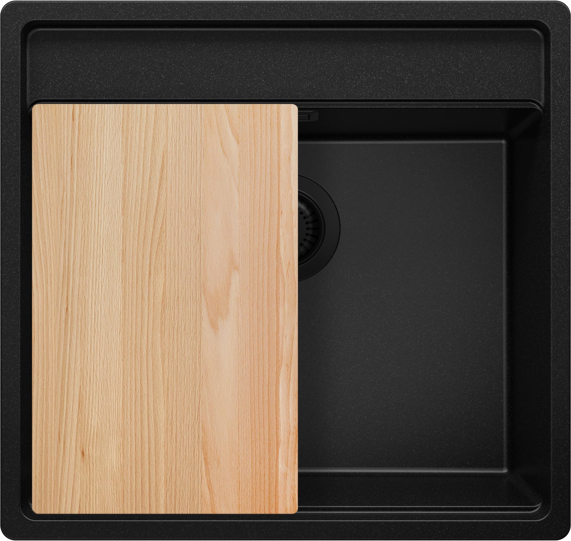 PRIMAGRAN Fregadero bajo Encimera al Mueble 60cm + Kit de desagüe, 56x53cm