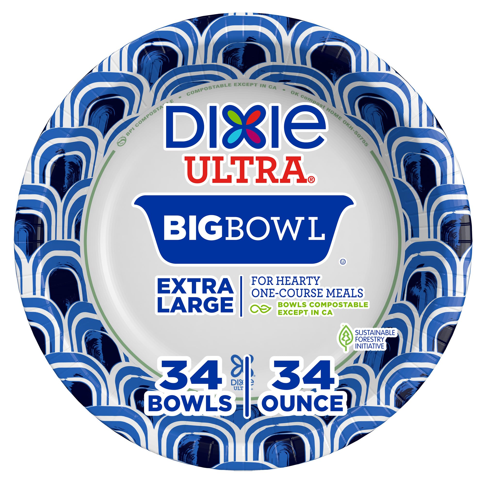 Dixie Ultra® 34 Ounce Paper Bowl, 34 Count