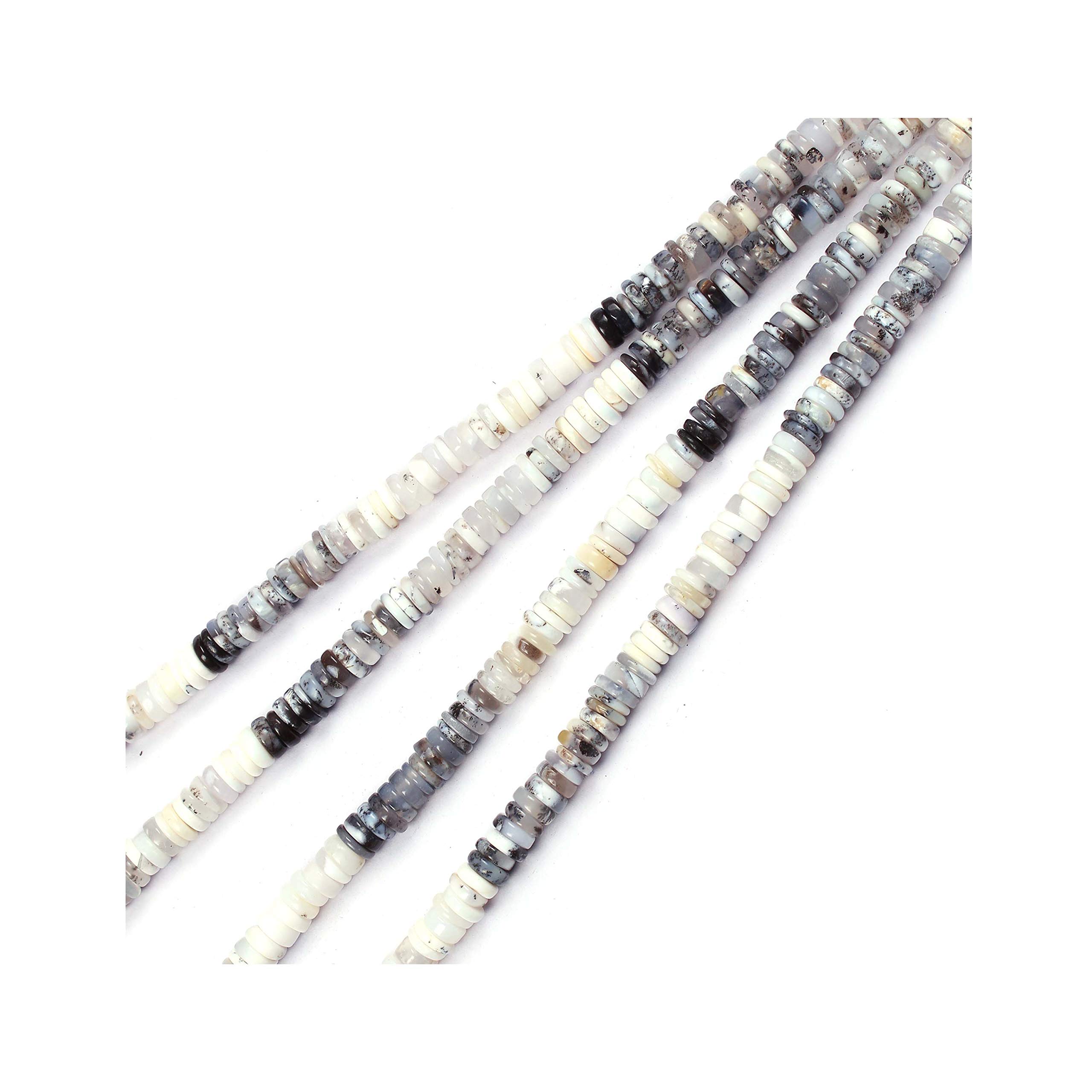 5mm to 6mm natürlicher Rosenquarz Heishi Smooth Tyer Halbedelsteine lose Edelsteinperlen für die Schmuckherstellung Halskette Armband Ohrringe, 16 Zoll Strang | Heishi Perlen