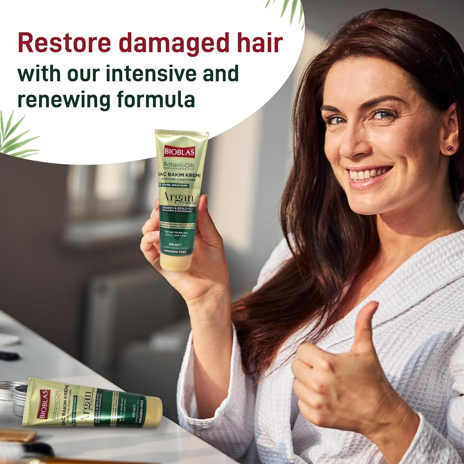 Argan Oil Hair Cream & Conditioner for Men and Women Natural Argan Hair Cream for Dry, Damaged, and Frizzy Hair Nourishing & Moisturizing Argan Oil Conditioner for Daily Hair Care 7.5 Fl Oz - Image 2