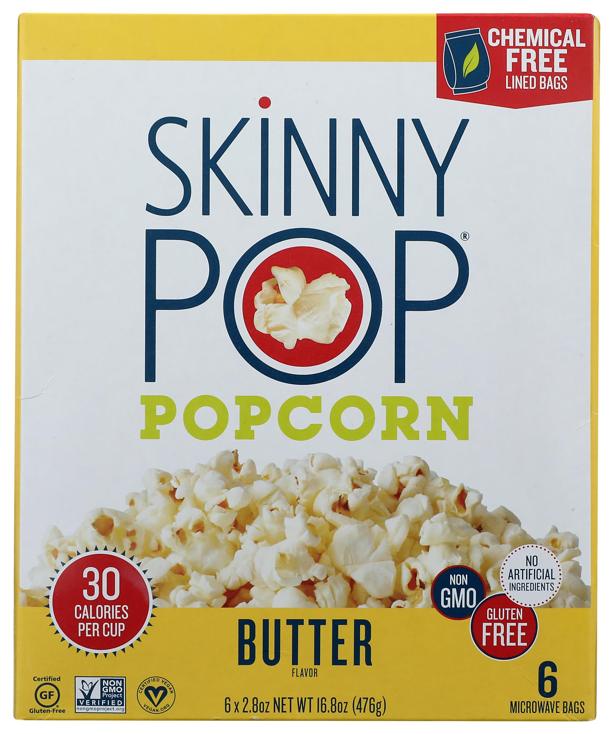 SKINNY POP Butter Microwave Popcorn 16 8 OZ