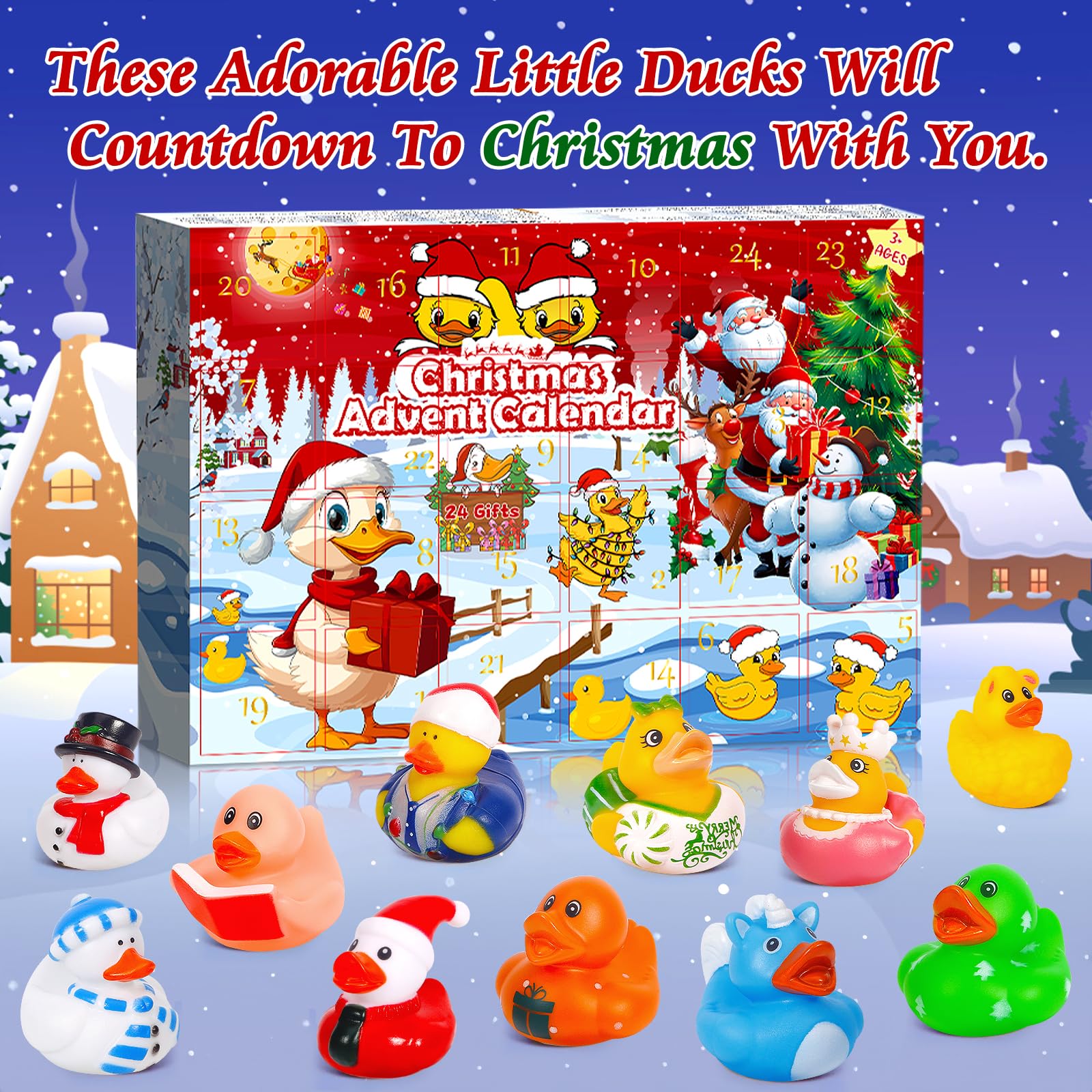 Calendrier De L'Avent 2025 - Canards De Bain En Caoutchouc - Calendrier