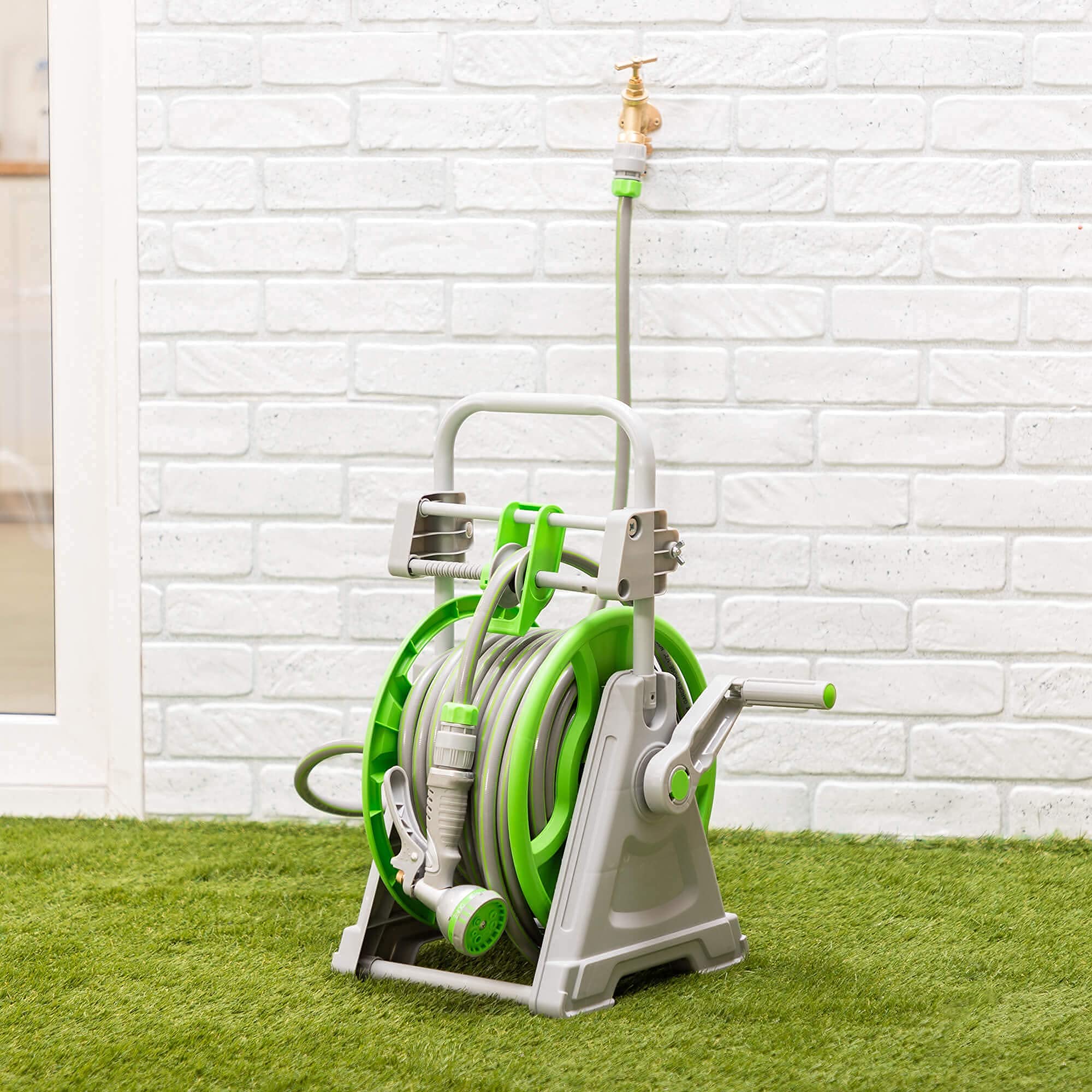 Buy Alfresia Portable Garden Hose Reel Set 30M/60M with 9 Setting Spray