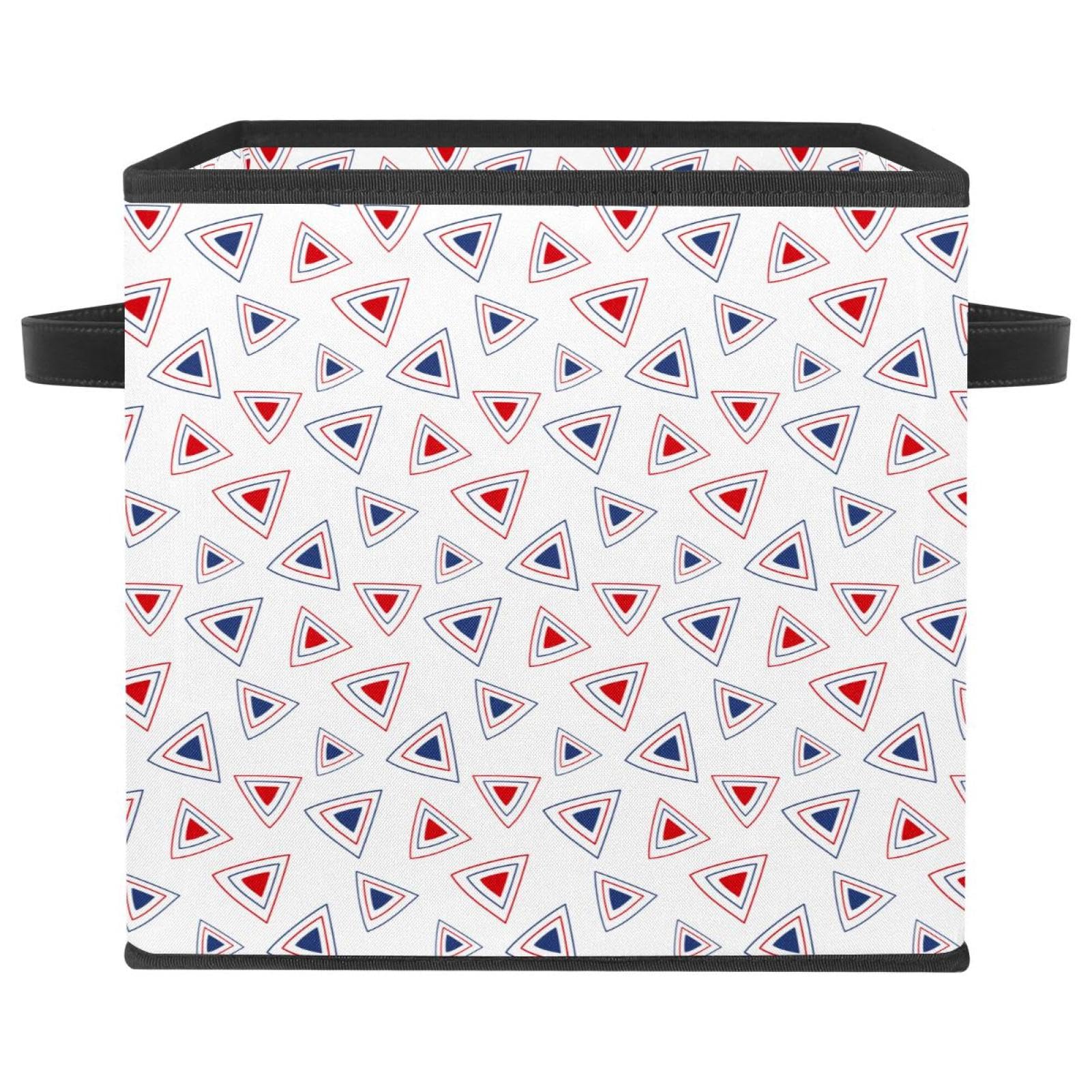 Boîte de rangement en tissu pour chambre et salon au design triangulaire