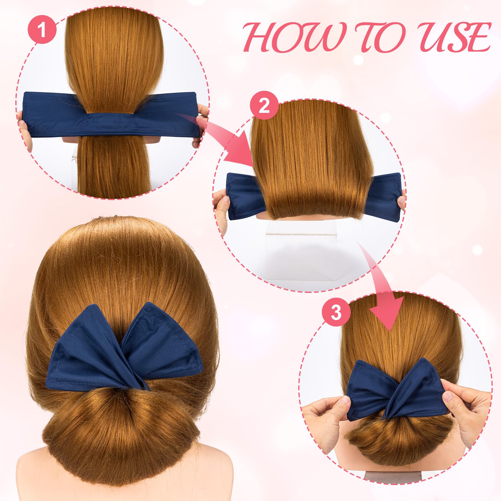 Dutt-Maker für Dutt, flexibel, Donut-Haarknoten, faule französische Lockenwickler, Dutt-Clips, Zubehör für Frauen und Mädchen, langes, dickes, dünnes Haar, 6 Stück