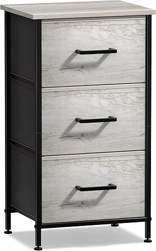 Vista 238 de Sorbus Cómoda de mesita de noche con 2 cajones de madera sintética, mesita de noche con almacenamiento para dormitorio, sala de estar, armario