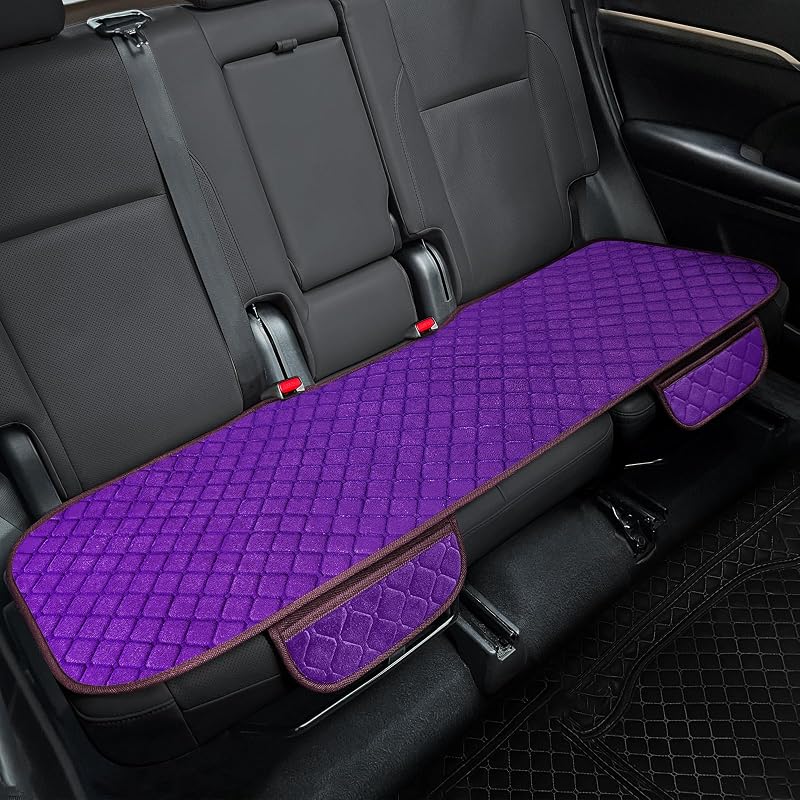 Capa para Banco Traseiro de Carro em Veludo Plush surpassme com Bolso, Roxa, 1 unidade