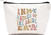 Vista 32 de LIBIHUA Bolsa de maquillaje para mujer, bolsa de cosméticos regalos para ella, bolsa de viaje femenina, Beige natural, 283-a mi increíble tía futura