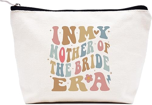 Miniatura 32 de LIBIHUA Bolsa de maquillaje para mujer, bolsa de cosméticos regalos para ella, bolsa de viaje femenina, Beige natural, 283-a mi increíble tía futura