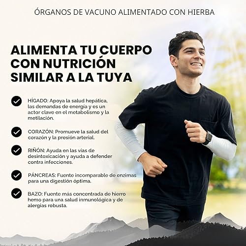 Miniatura 7 de Ancestral Supplements Suplemento de órgano de res alimentado con pasto, apoya el bienestar de todo el cuerpo con una mezcla patentada de hígado