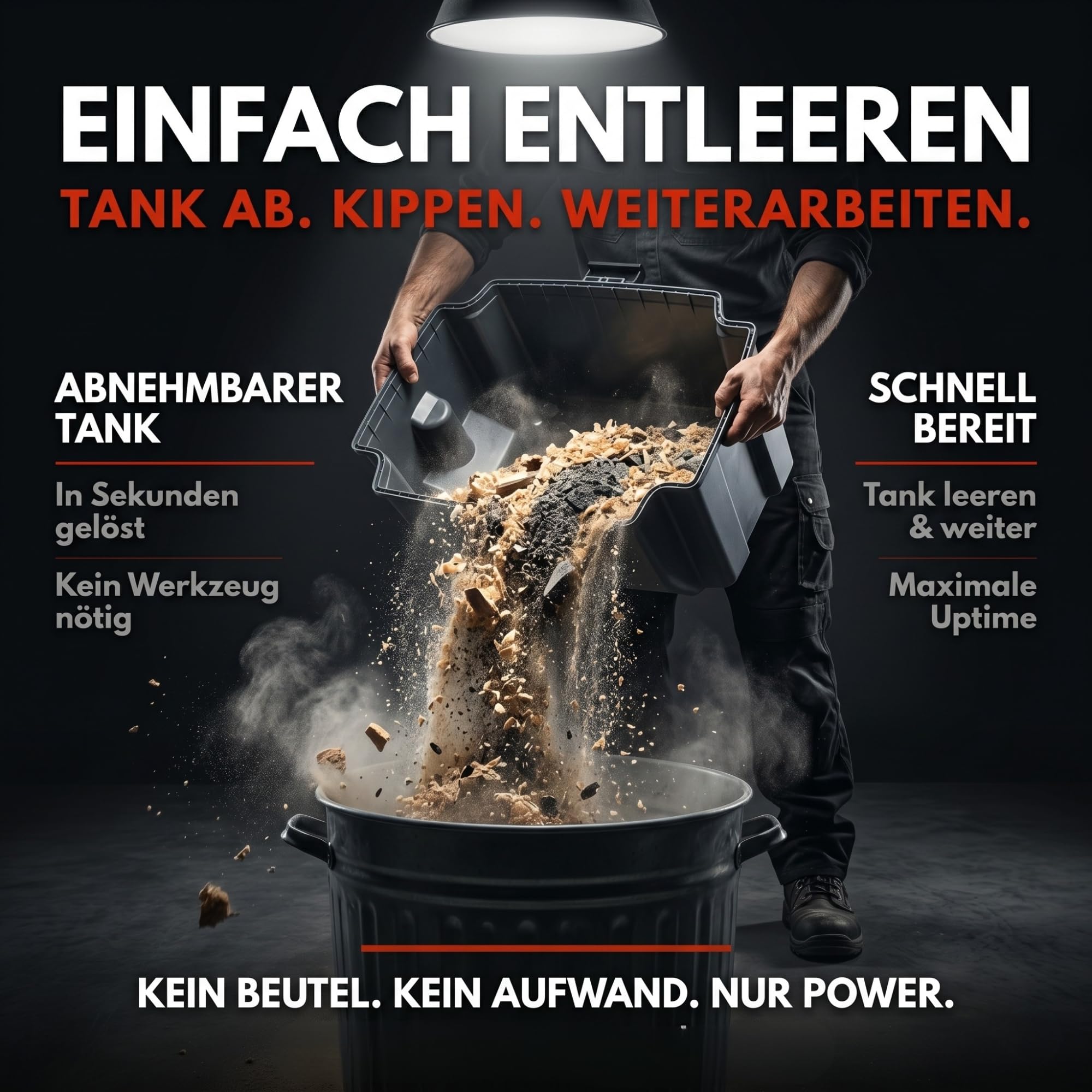 STAHLMANN VAC912 Akku-Nass-/Trockensauger 18V kabellos 16 Liter HEPA-Filter | inkl. Akku, Brushless, 3,5m Schlauch, kompatibel mit Makita LXT Akkus, Werkstattsauger, Akkusauger, Baustelle, Heimwerker Pro
