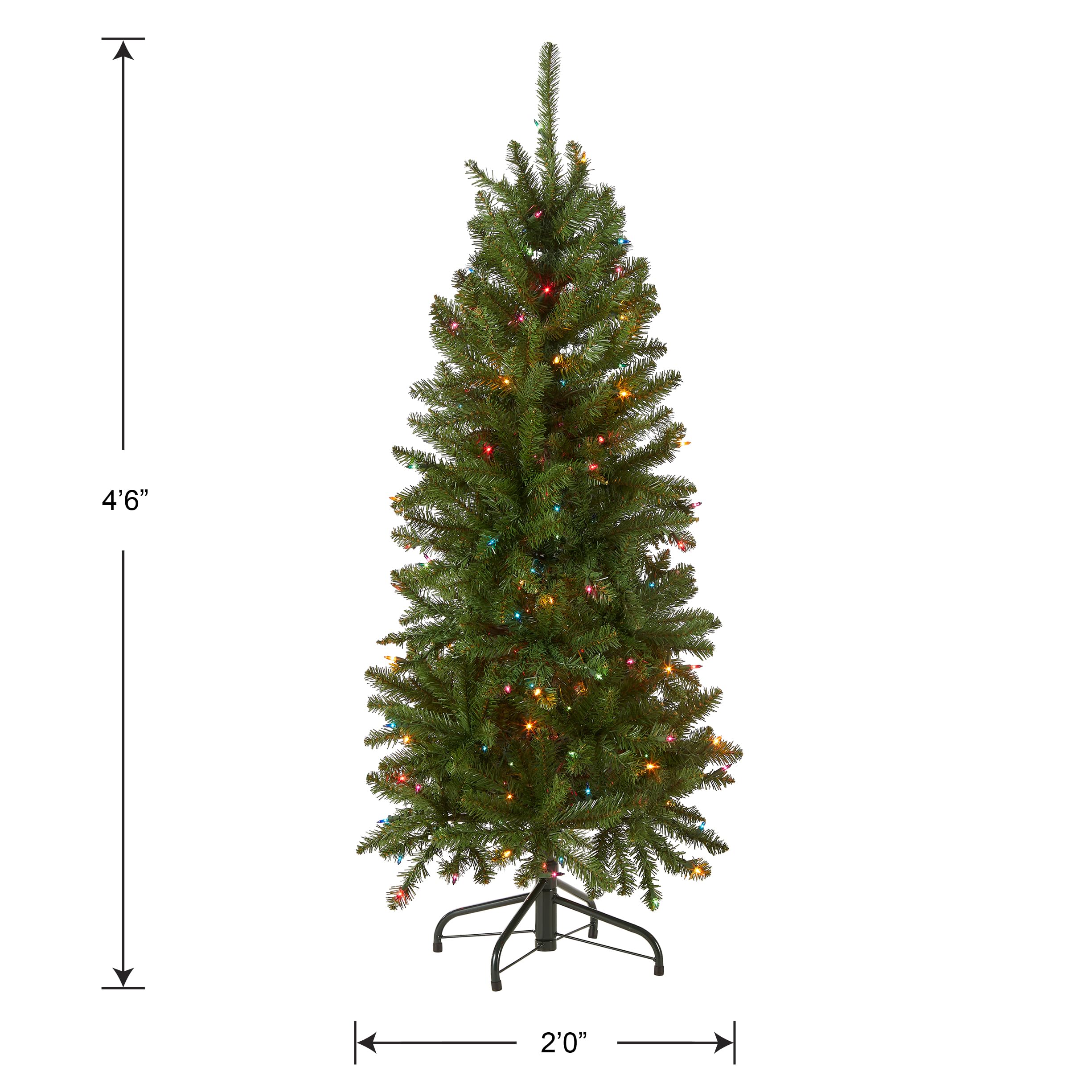 Amazon.com: National Tree Company 4.5 ft Pre-Lit Kingswood Fir