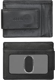 ALDEBRAN Money Clip with Powerful Magnetic Closure and Credit Card Holder for Men - Odorless Genuine Leather - Front Pocke...