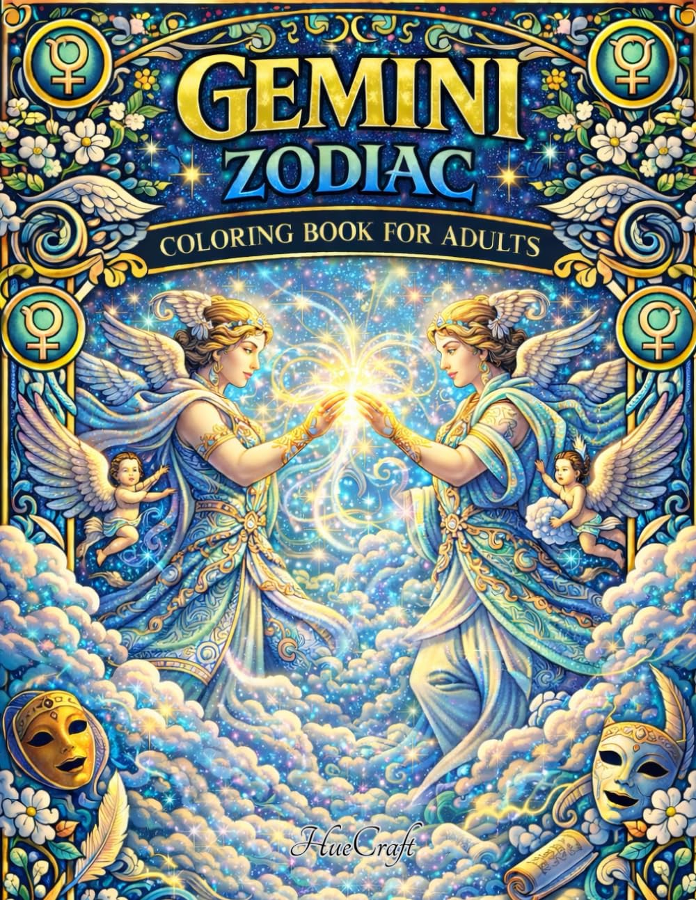 Gemini Zodiac Coloring Book for Adults: Celestial Twins, Astrology Art & Mystical Mandalas for Relaxation and Stress Relief (Zodiac Signs Adult Coloring Book Series)