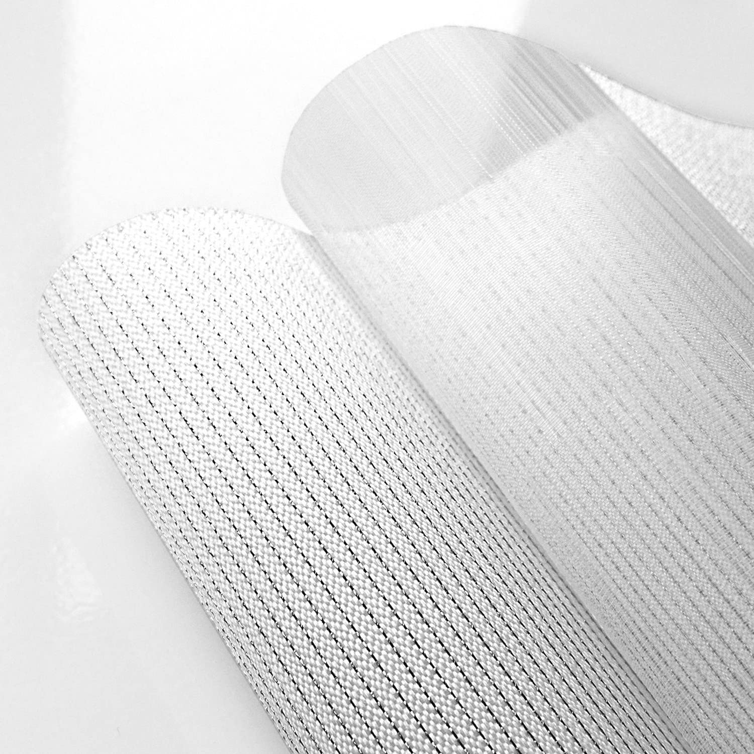MADECOSTORE Store Enrouleur Jour Nuit texturé Lurex avec Coffre - Gamme Must - Blanc - L63 x H250cm