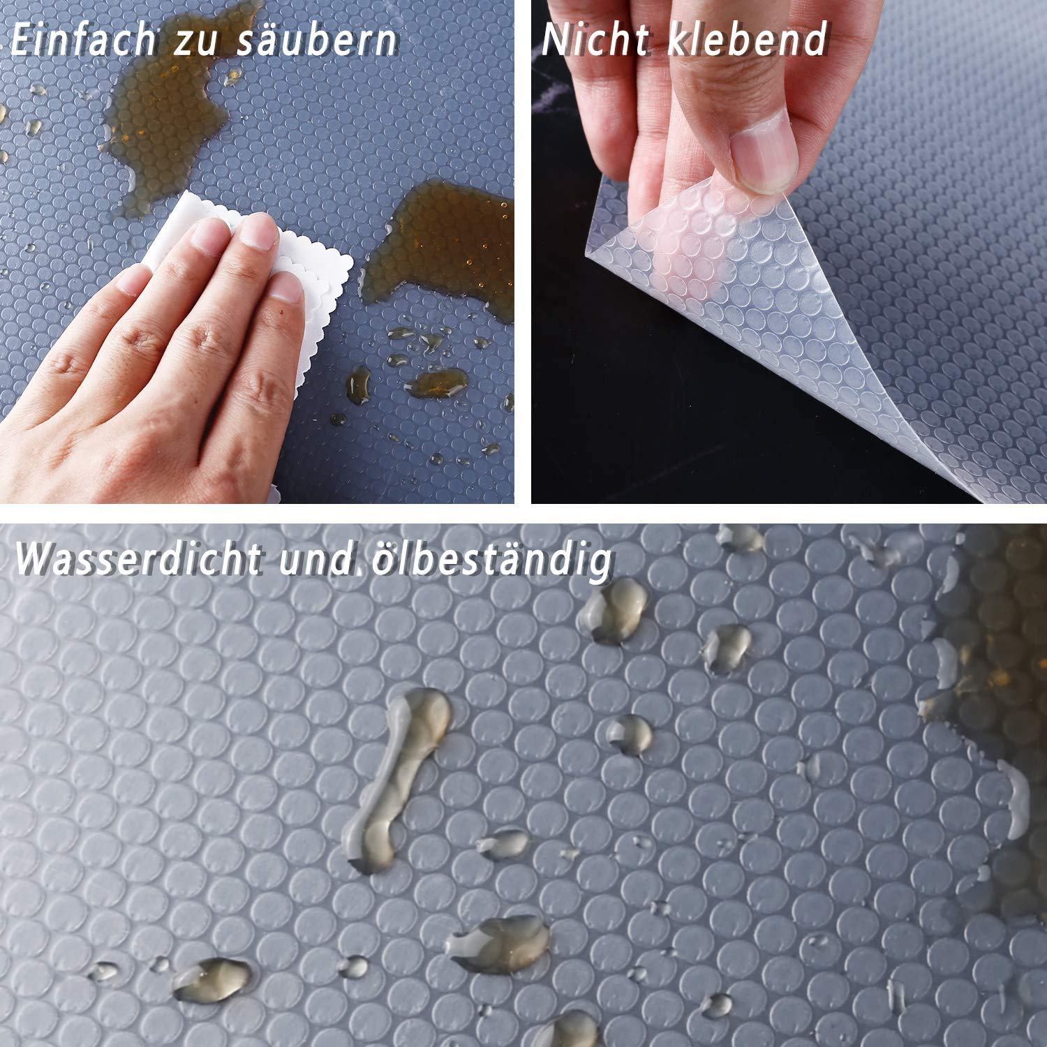 HooTown Küchenschubladenmatten,60x500cm Transparent Antirutschmatte | Nicht klebende Eva Shelf Liner,Zuschneidbar,wasserdichtem,Tischsets für Regale,Schrankpapier und Kühlschran