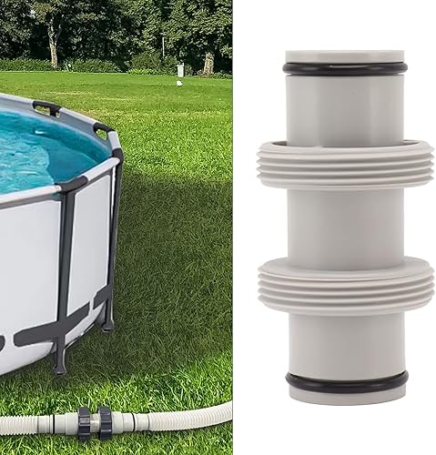 Miniatura 2 de Adaptador de manguera de piscina, conector de manguera de piscina de junta recta doble antifugas de 1.5 a 1.5 pulgadas para