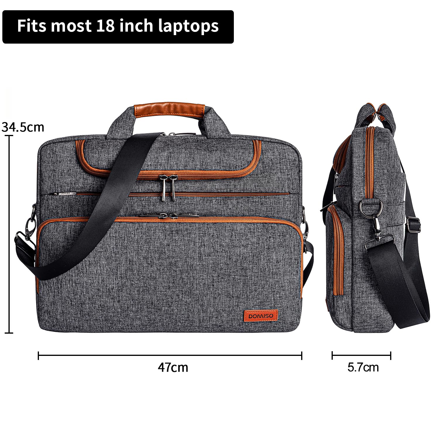 DOMISO Multi-Functional Laptop Bag Business Briefcase Messenger Shoulder Bag