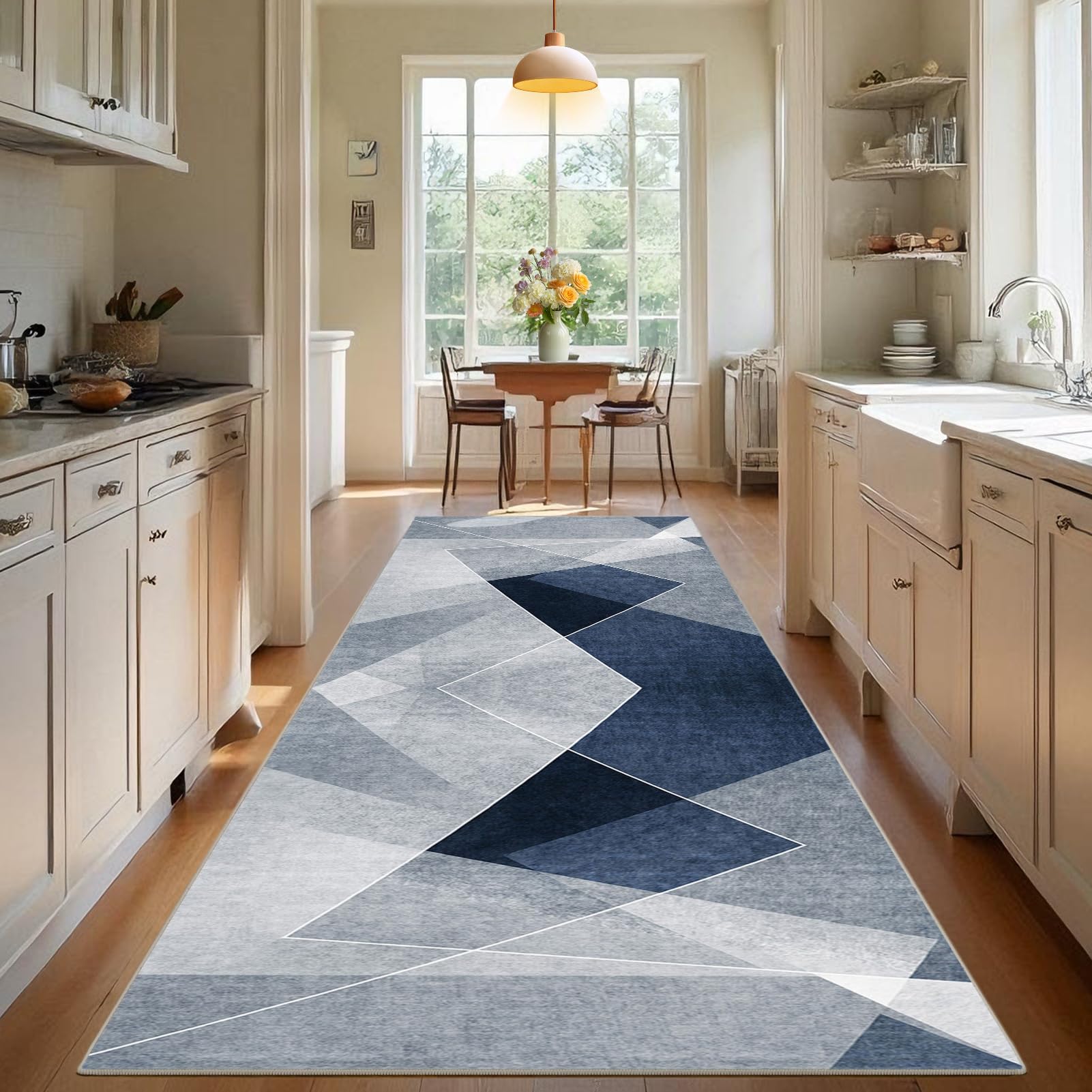 Alfombra de pasillo y cocina lavable antideslizante de 40x500 cm para pasillos y recibidores