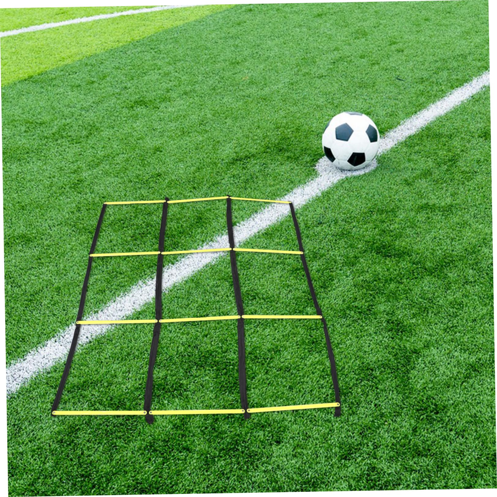 Housoutil Scala per Allenamento Agilità da Calcio Portatile e Pieghevole in Pp Design a Nove Quadrati, Leggera e Durevole per Esercizi Individuali e Drill Calcistici