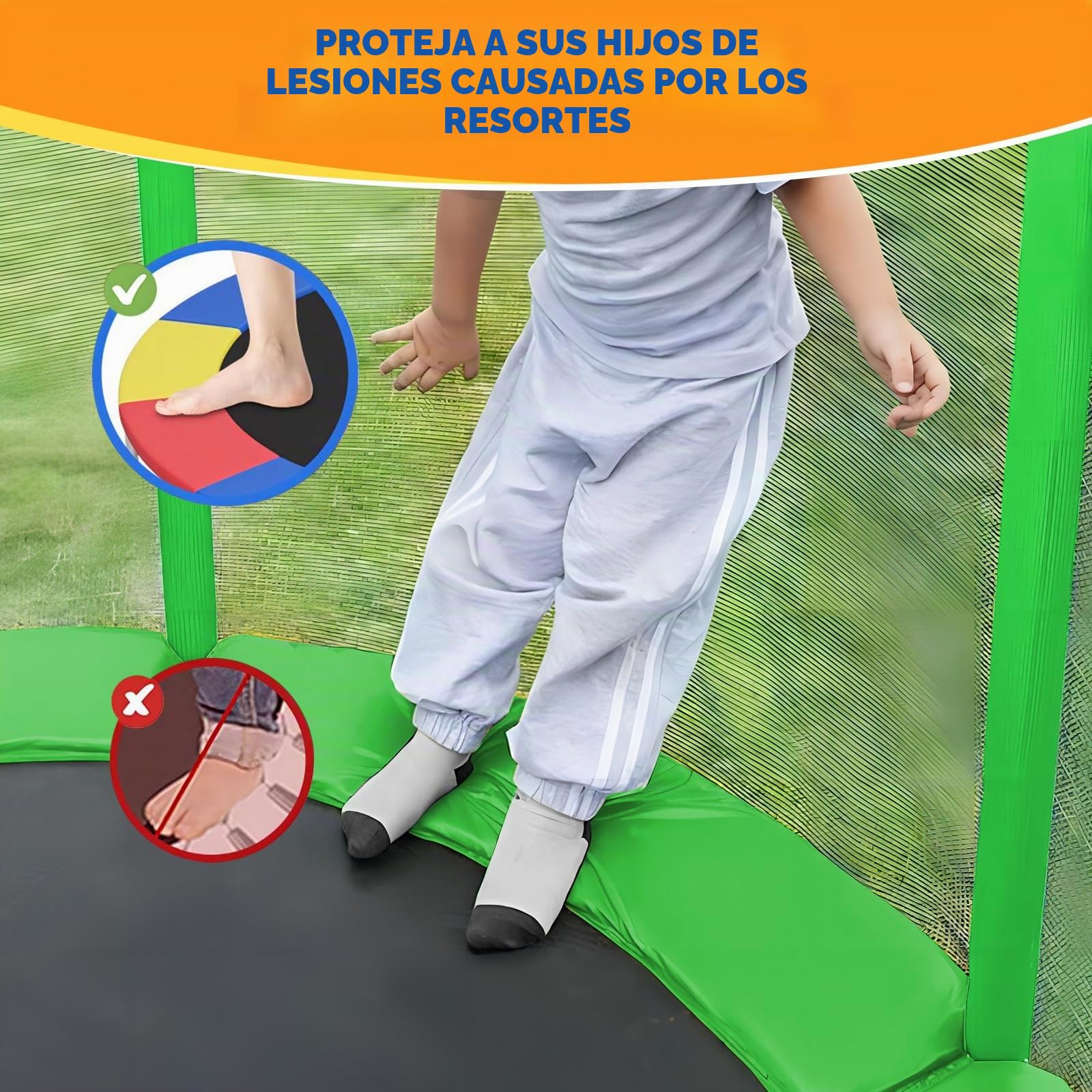 Cojín de Protección de Trampolín Ø 244 305 366 396 397 400 426 427 430 cm Cojín de Seguridad Repuesto Protector Cama Elastica Funda Protectora para Cama Elástica Resistente a los Rayos UV Antidesgarro