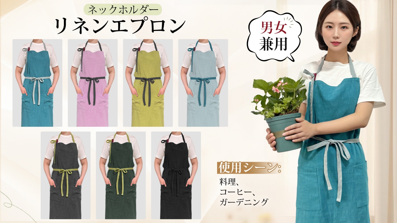 Amazon.co.jp: [ASTRALA] エプロン レディース リネン おしゃれ 北欧風